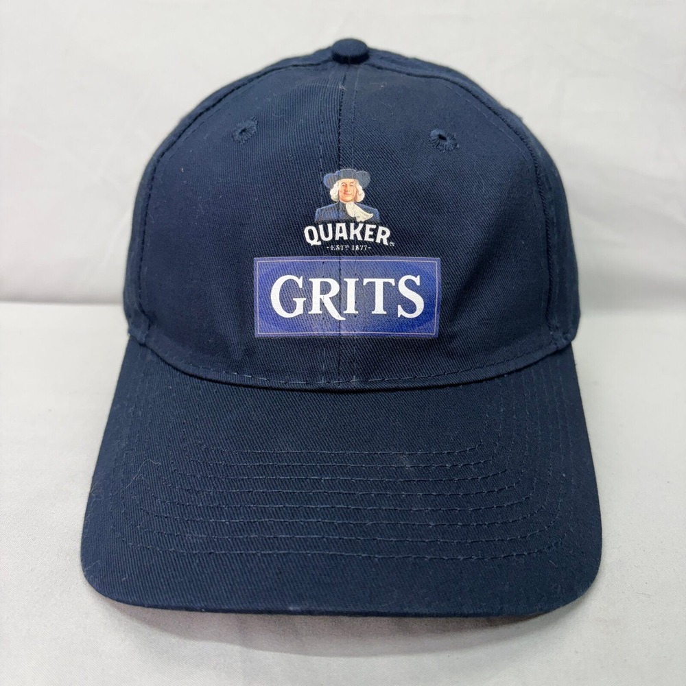 Port & Company Quaker Grits Baseball Hat Mens OSFM Navy Blue Promotional Cap